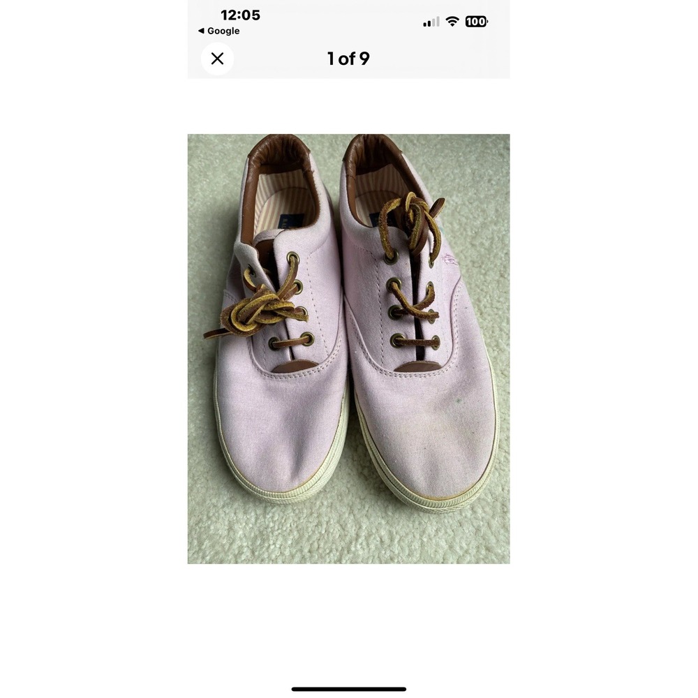 Polo Ralph Lauren Canvas Boat Shoes Pink Size 8.5B